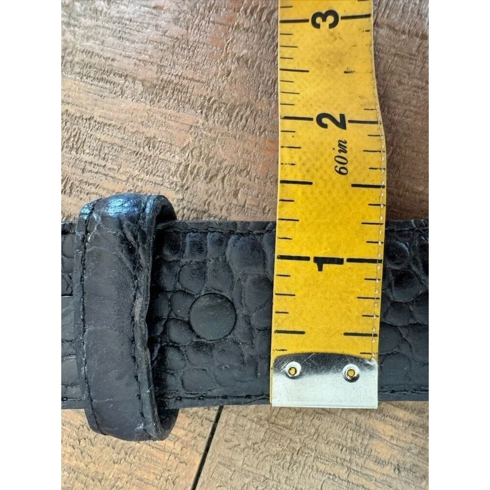 Tony Lama Genuine Nile Crocodile Black Western Belt Size 40